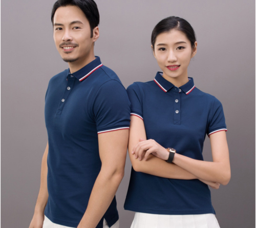 奉贤翻领polo衫工作服定做 polo衫厂服